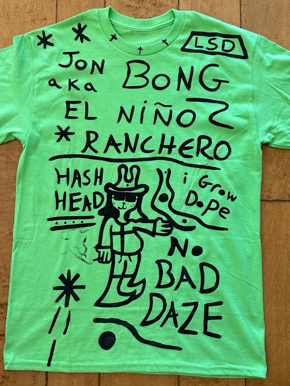 Neon Green Japan Surf Graphic Tee